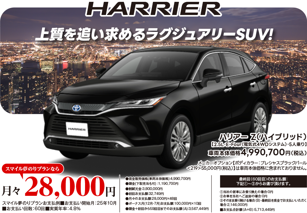 HARRIER　上質を追い求めるラグジュアリーSUV!