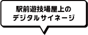 駅前遊技場屋上のデジタルサイネージ