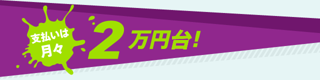 支払いは月々2万円台!