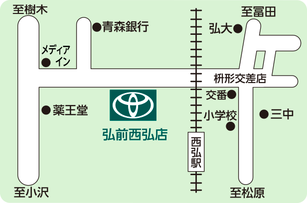弘前西広店マップ