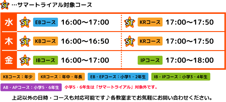 弘前堅田教室スケジュール