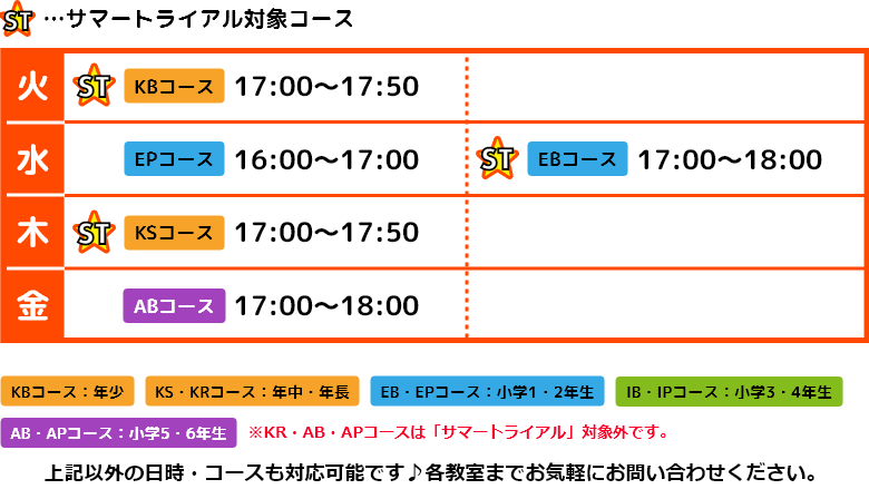 弘前堅田教室スケジュール